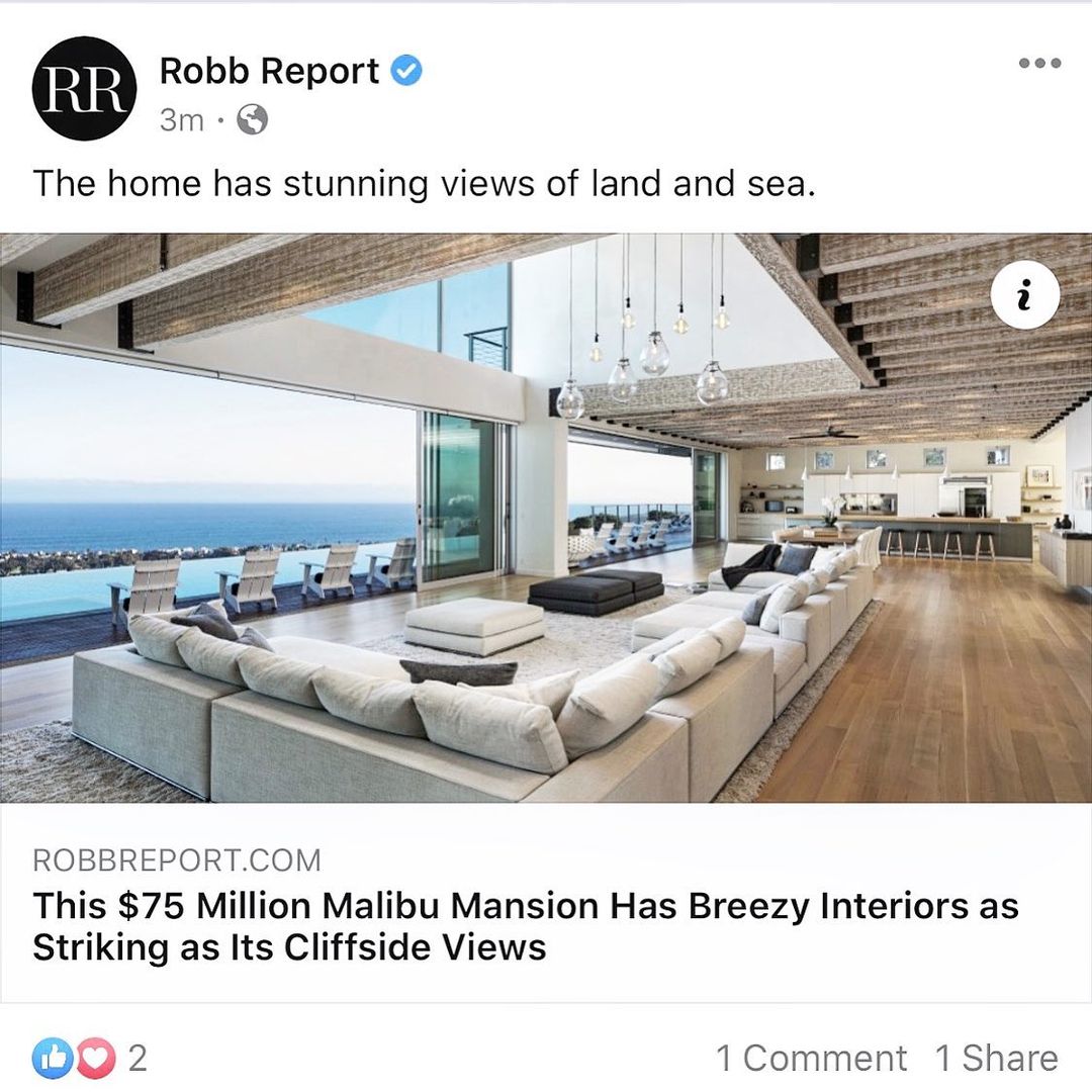 Thank you to the Robb Report for such a great story…. honored. #robbreport