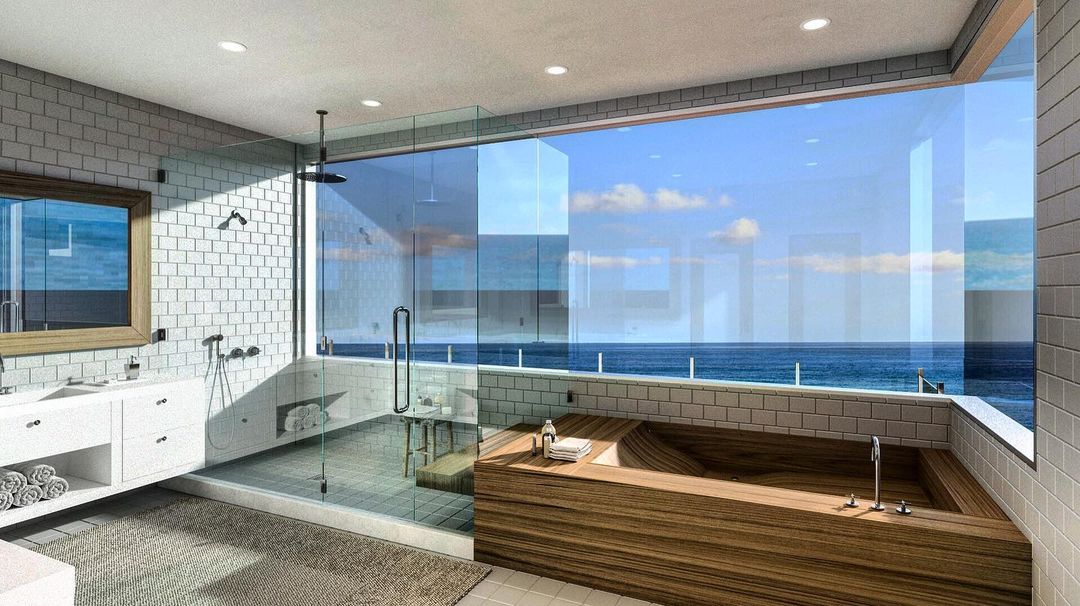When you build your master bath, do it like this. If they show up in a helicopter, they deserve to get a peak….no privacy needed for this. Like taking a shower on the water, nothing better then this. #scottgillendotcom #showerdreams #architecturedesign #malibu #maliburoad #forssle #themalibuseries #gillenit #photooftheday #art #photography #gillenit #design #architecture #california #interiordesign #losangeles #decor #realestate #interiors #interiordesigner #malibu #midcenturymodern #luxuryhome #architecturedesign #luxurylisting #dreamhomes #douglaselliman #thenewcastle #tracytutorteam #tracytutor #scottgillendotcom #scottgillen